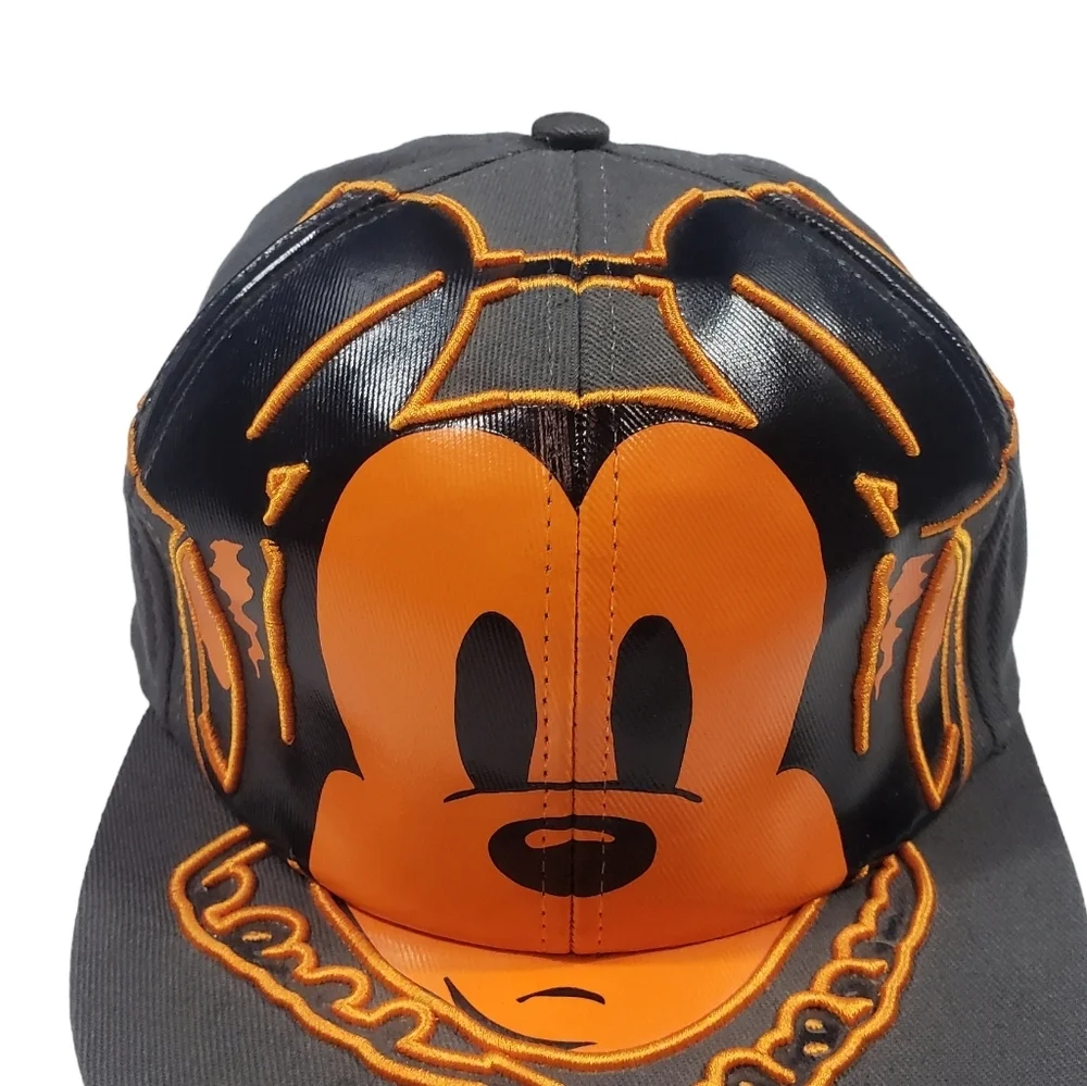 Disney Parks Mickey Mouse DJ Embroidered Baseball Hat Adult Size Flat Bill Cap